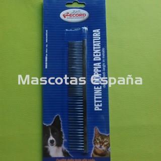 RECORD Peine Doble Dentadura Metálico 16cm - Imagen 1